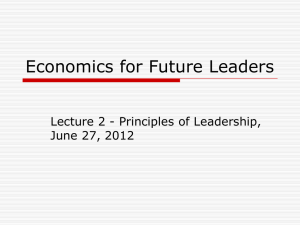 Economics of Future Leaders