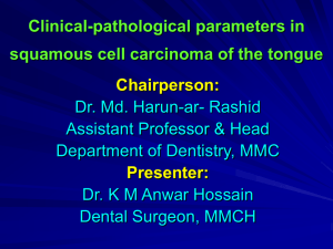 Clinical-pathological parameters in squamous cell carcinoma of the