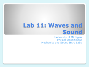 Lab 11: Waves and Sound - University of Michigan