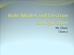 Bohr model and electron configuration
