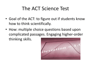 The ACT Science Test