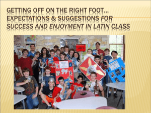 Getting off on the Right Foot in Latin PowerPoint