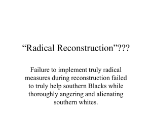 H105P: "Radical" Reconstruction???