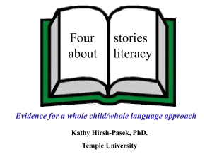 Four stories about literacy - Kathy Hirsh
