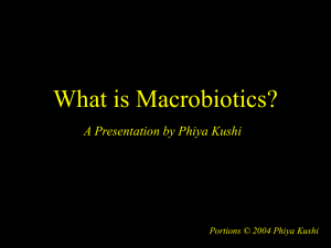 What is Macrobiotics?