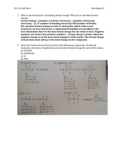 CH 115 Fall 2014Worksheet 9 What is the formula for calculating