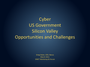 Cyber US Government Silicon Valley Opportunites and Challenges