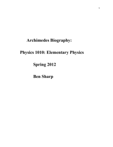 Biography of Archimedes