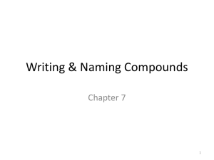 Writing & Naming Compounds
