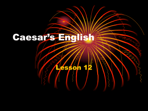 Caesar's English