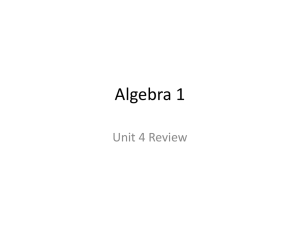 Algebra 1