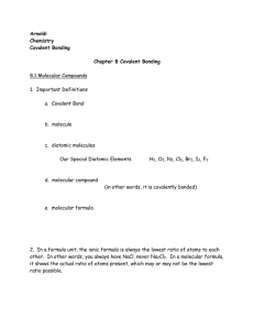 Covalent Bonding Reading Packet