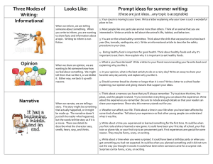 What Types of Writing might I try this summer?