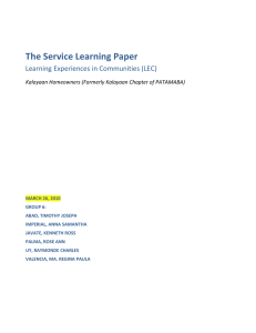 The Service Learning Paper