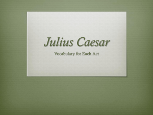 Julius Caesar Vocabulary