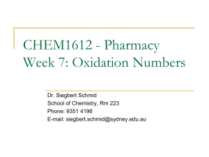 Oxidation Numbers