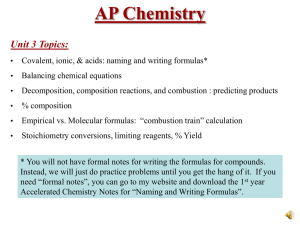 AP Chemistry Unit 3