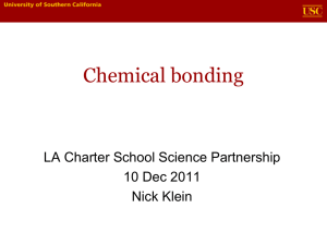 Nick Klein on Chemical Bonding