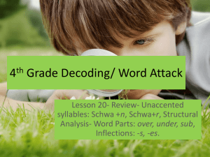 4th Grade Decoding/ Word Attack