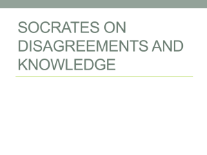 SocRATES AND DISAGREEMENTS
