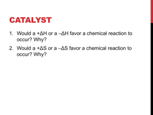 Lecture 6.1 - Spontaneous Chemical Reactions