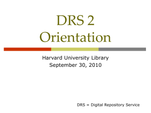 DRS2_orientation - Harvard Library