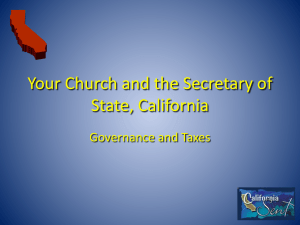 Your Church and California