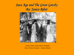 Jazz Age and The Great Gatsby By