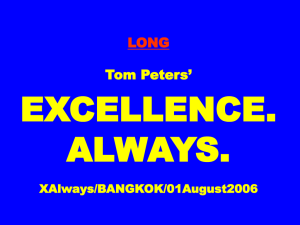 Excellence! - Tom Peters