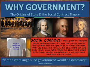 WHY GOVERNMENT?
