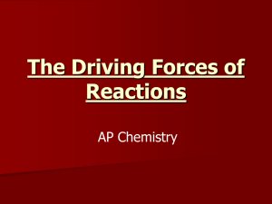 The Driving Forces of Reactions