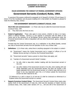 Government Servants (Conduct) Rules, 1964.