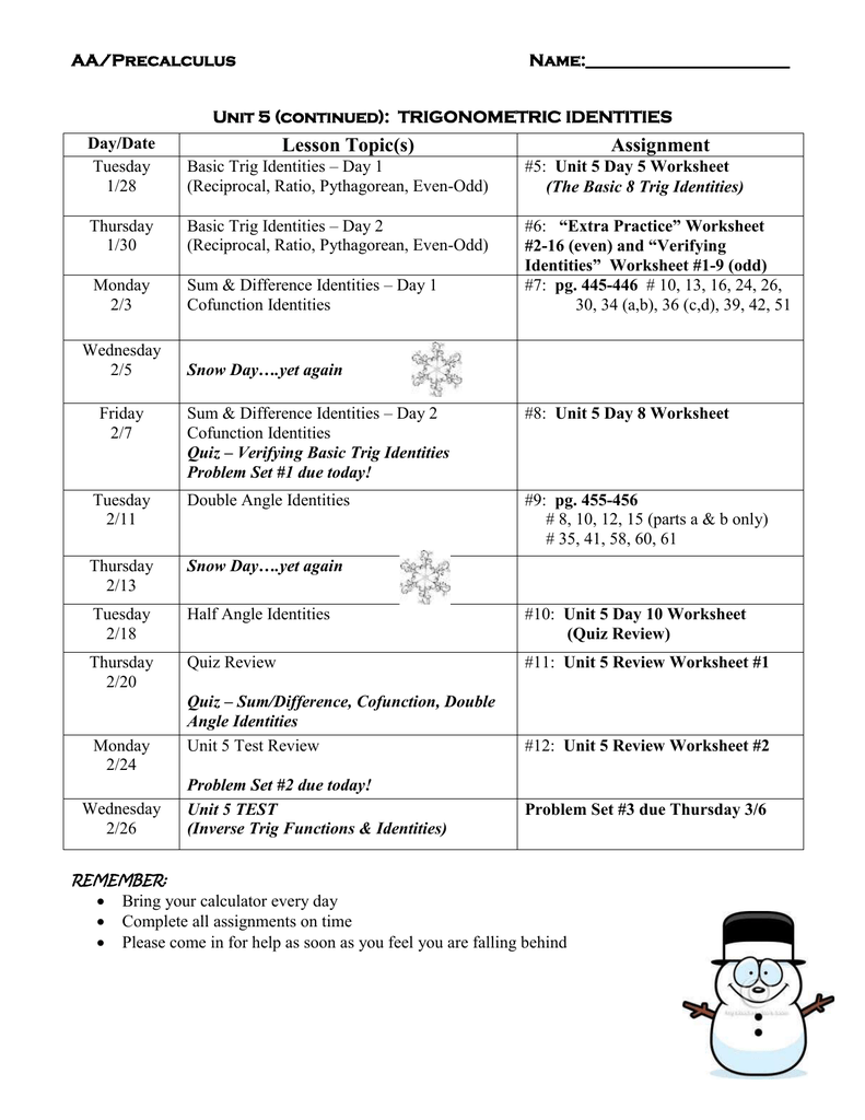 Proving Trig Identities Practice Worksheet Darelovip