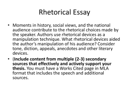 rhetorical essay intro paragraph example