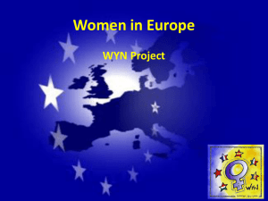 I. The historical evolution of the Status of Women in Europe The