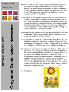April 2007 Graymont Grade School Newsletter