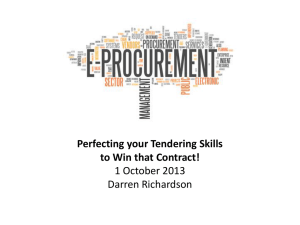 Perfecting your Tendering Skills to Win that