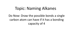 Topic: Alkanes