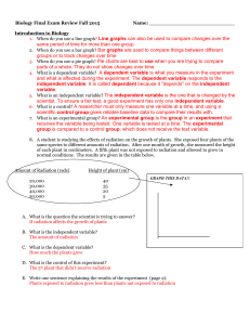 Biology Final Exam Review Fall 2006