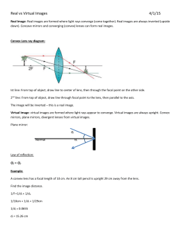 Convex Lenses Practice Worksheet