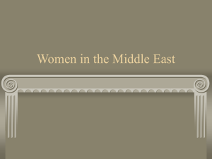 1. Women in the Middle East
