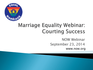 Lessons Learned: The Marriage Equality Movement