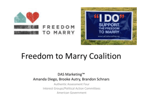 Freedom to Marry Coalition Amanda Diego, Brooke Autry, Brandon