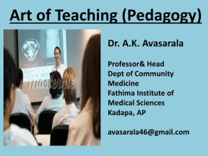 Art of Teaching (Pedagogy)