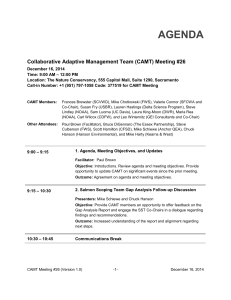 CAMT Meeting #26 Agenda