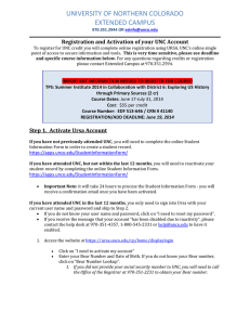 Registration Information - University of Northern Colorado