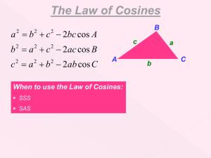 When to use the Law of Cosines