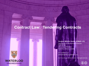 Tendering contracts - Electrical and Computer Engineering