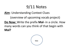 9/11 notes on project