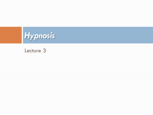 Psychology Hypnosis